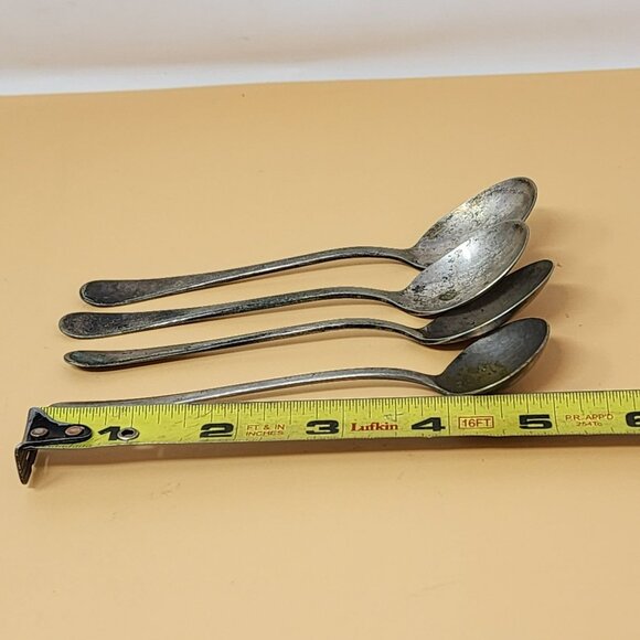 Vintage WM.A Rogers Plus Pix Excel Silverplate Serving Spoon Teaspoons Set Of 5 - Picture 7 of 7